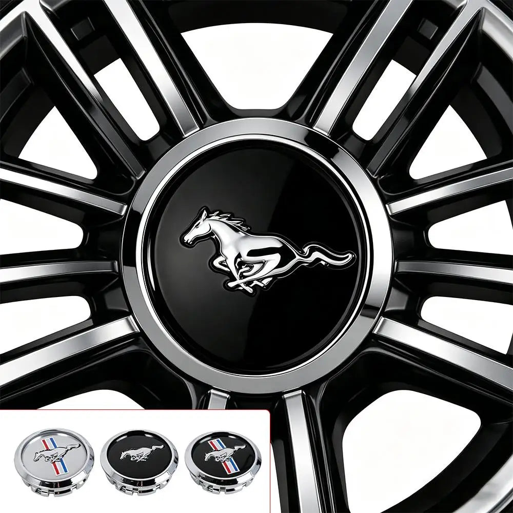 4Pcs 68mm For Ford Mustang Focus Fiesta Mondeo Kuga Ranger Shelby Car Styling Wheel Center Hub Caps Badge Hubcaps Accessories