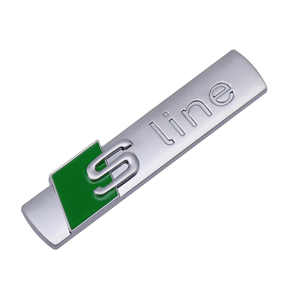 3d abs SLine Logo S Line Badge Car Fender Side Emblem Sticker For Audi A1 A2 A3 A4 A5 A6 A7 Q2 Q3 Q4 Q5 Q6 Q7 S3 S4 S5 S6 TT