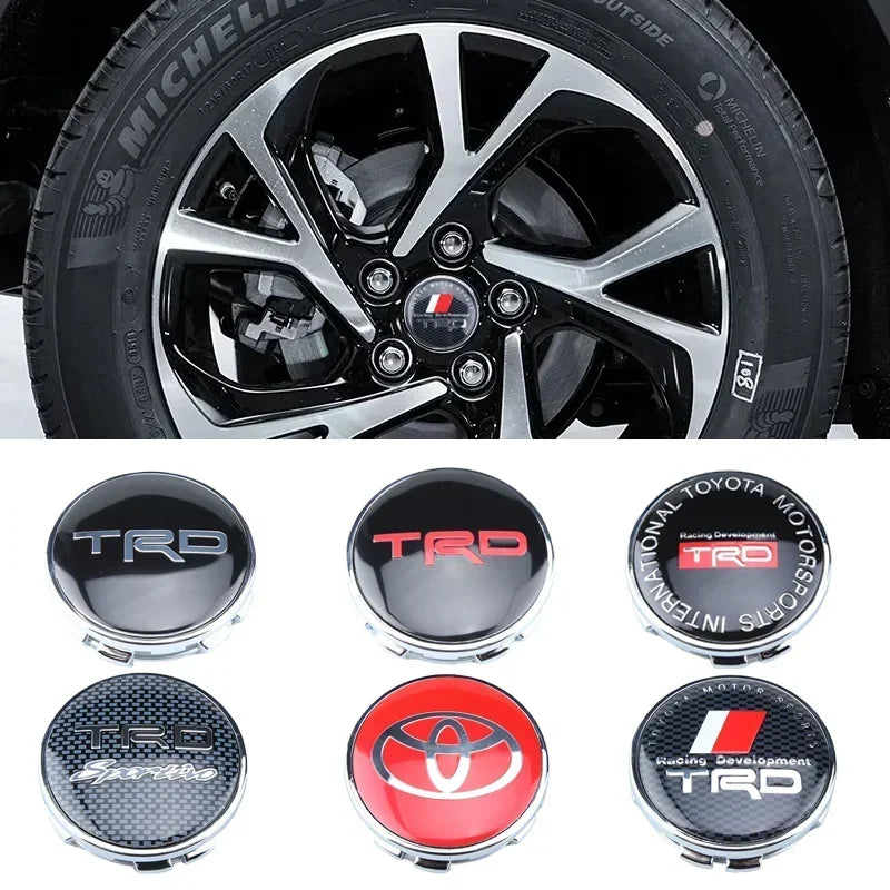 4pcs 60mm Car Tyre Wheel Center Hub Cap Badge For Toyota C-hr Prado Rav4 Yaris Hilux Prius Avensis Corolla Camry Accessories