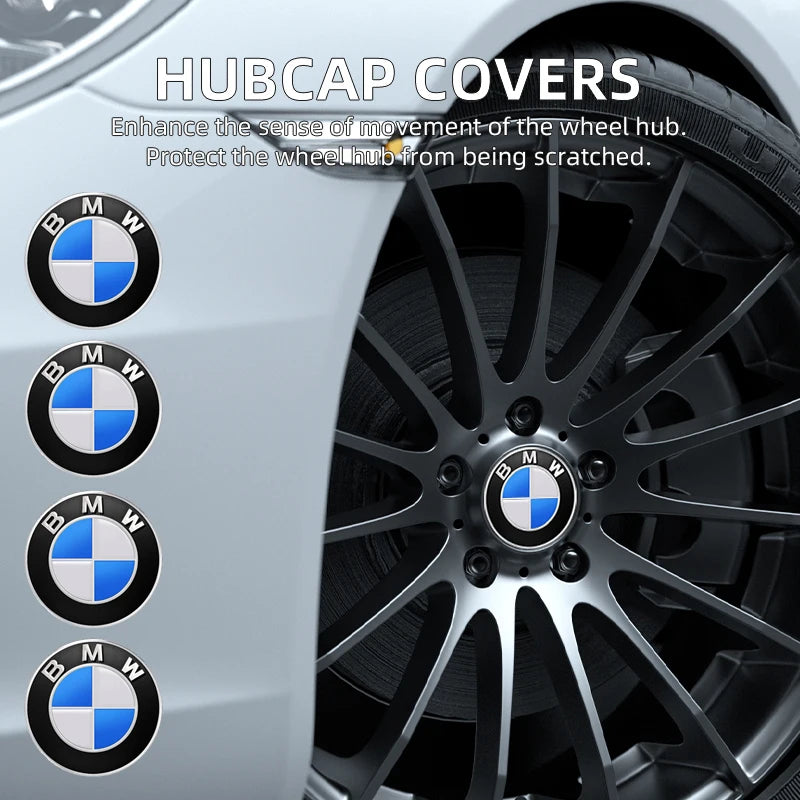 4Pc 65mm 56mm Wheel Center Caps Emblem Badge 50th Anniversary For BMW E39 E46 E90 E60 E87 E53 F10 F20 F30 M X3 X5 X6 Accessories