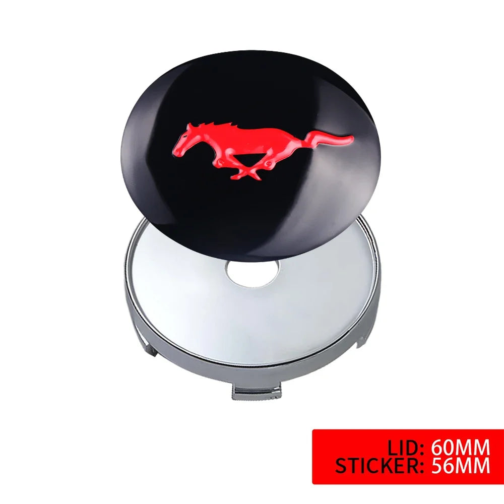 Ford Mustang ST Foose Accessorie 56MM Emblem Car Wheel Center Cap Sticker Decoration for Edge Fusion Shelby Explorer F150 Focus