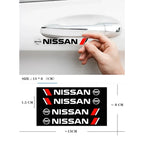 4PCS Car Styling Door Handle Decoration Stickers Decals For Nissan J10 X-Trail Qashqai Juke Leaf Micra NOTE Patrol Gadgets