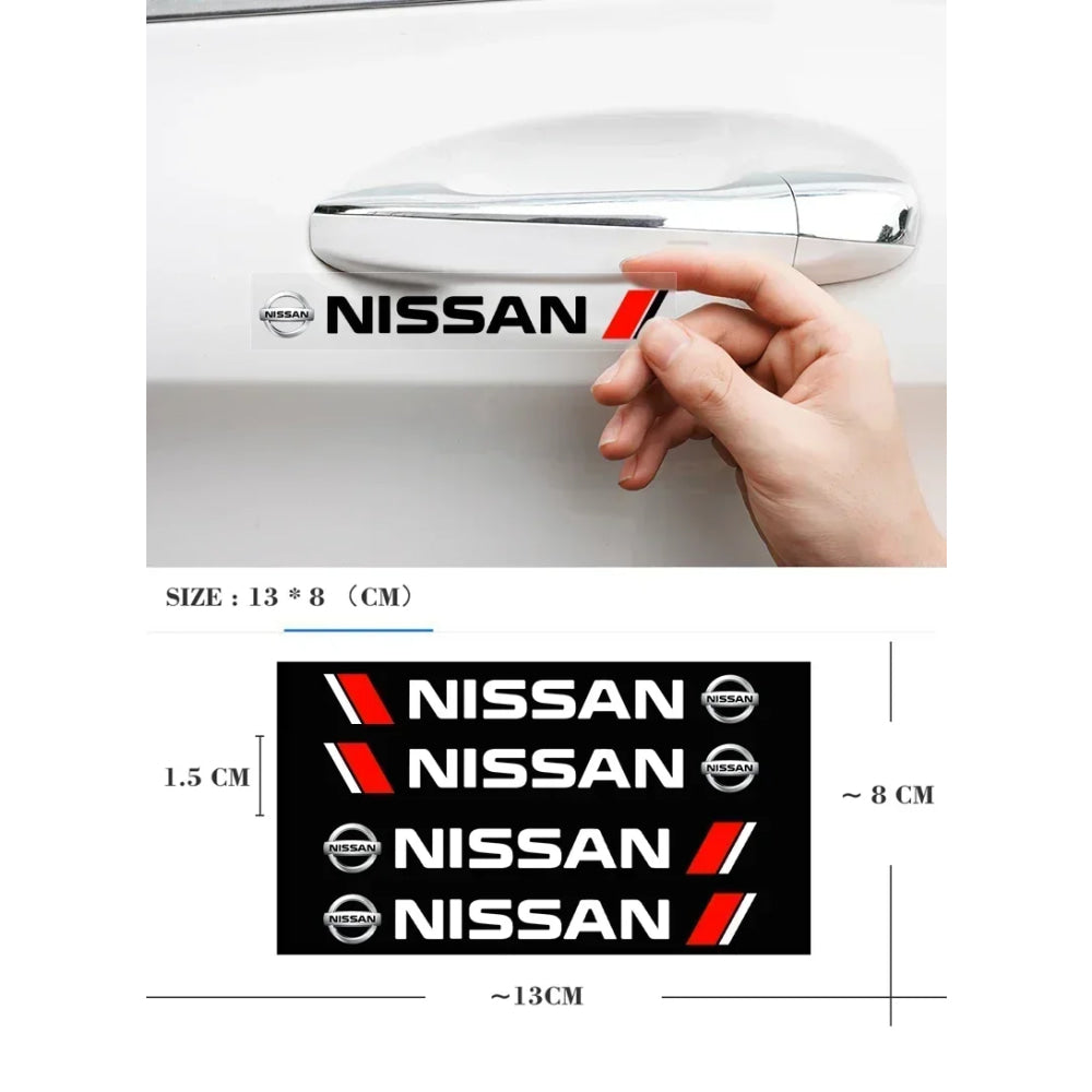 4PCS Car Styling Door Handle Decoration Stickers Decals For Nissan J10 X-Trail Qashqai Juke Leaf Micra NOTE Patrol Gadgets