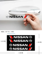 4PCS Car Styling Door Handle Decoration Stickers Decals For Nissan J10 X-Trail Qashqai Juke Leaf Micra NOTE Patrol Gadgets