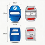 4Pcs Zinc Alloy  Car Door Lock Buckle Protection Cover Anti-Collision Shock Absorbing Cushion Stickers For BMW G80 G06 G07 G42 G