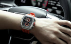 TSAR BOMBA Watch for Men Luxury Brand Tonneau Design Waterproof Clock Stainless Steel Wristwatch Fashion Rectangle Mens Watch