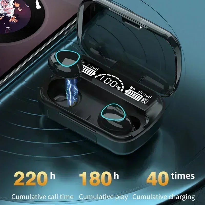 Wireless Earphones 9D Stereo - 3500mAh Charging Box Sports Waterproof TWS Bluetooth Headphones with Microphone