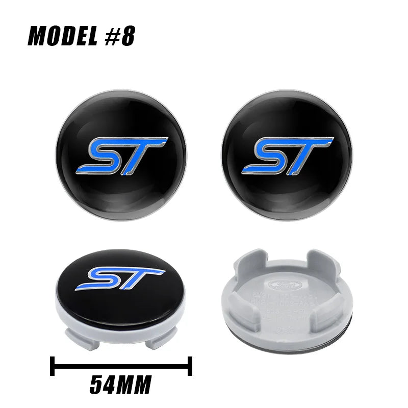 4Pcs 56mm 60mm 54mm Car Wheel Center Hub Cap Rim Cover Stickers For Ford Focus Mondeo Edge Ecosport Ranger Fiesta Fusion Kuga