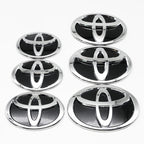 3D Car Logo Modified Car Logo Badges Front And Rear Logo Silver For Toyota Hybrid Series Prado Highlander Camry Corolla Styling