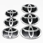 3D Car Logo Modified Car Logo Badges Front And Rear Logo Silver For Toyota Hybrid Series Prado Highlander Camry Corolla Styling