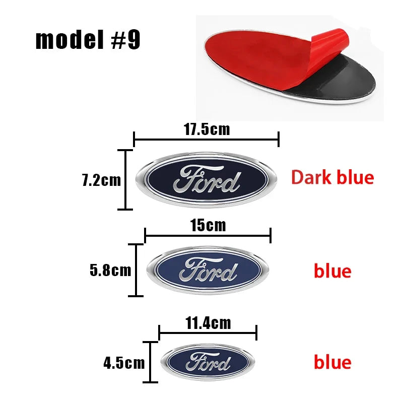 Ford Logo Front Grille Logo Hood Badge Emblem Auto Replacement Accessories For Focus mk2 mk3 Fiesta F150 F250 Ranger Mondeo mk4