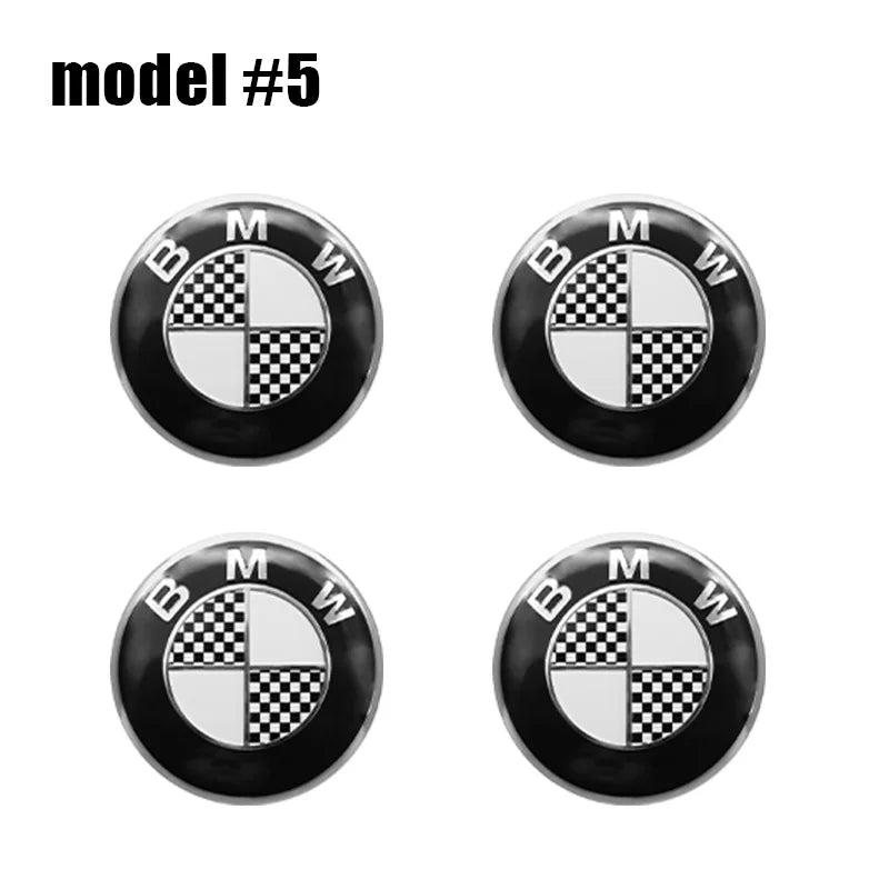 4Pcs 56mm 60mm 65mm Car Wheel Tire Center Emblem Decal For BMW M E90 E60 E46 E39 F10 E87 X3 X4 X1 G30 G20 Cover Hub Caps Sticker