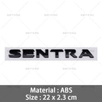 ABS Silver Black SENTRA Logo 3D Car Emblem Tailgate Badge Side Door Decal Body Sticker Accessories