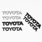 3D ABS Glossy Black Silver Letters Trunk Emblem Stickers Car Accessories Modified For Toyota camry chr corolla rav4 Car Sticker