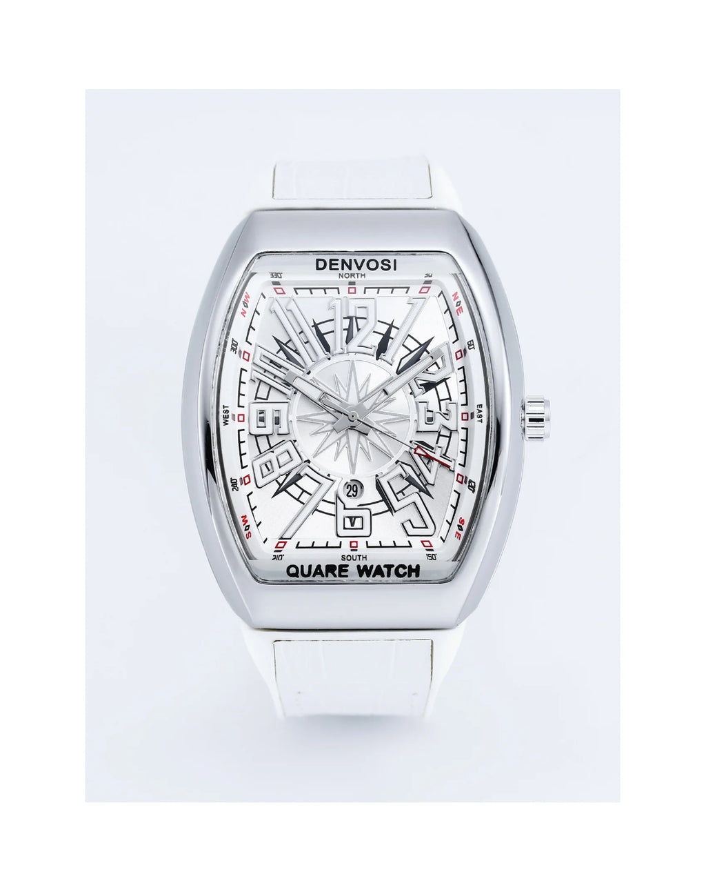 DENVOSI Men's Barrel shaped Watch, Luxury Fluorescent Silicone Strap, Men's Fashion, Leisure, Sports Quartz Watch
