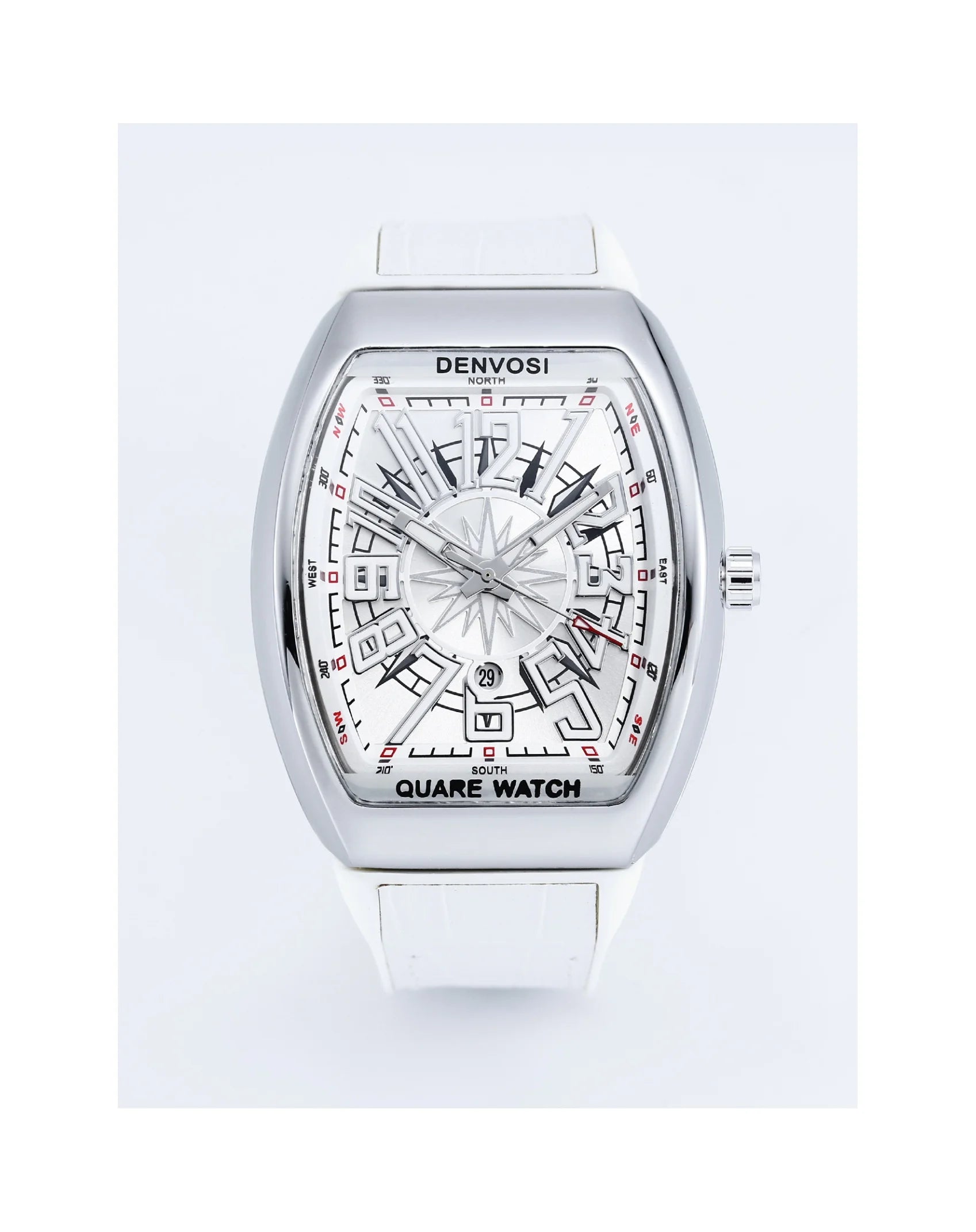 DENVOSI Men's Barrel shaped Watch, Luxury Fluorescent Silicone Strap, Men's Fashion, Leisure, Sports Quartz Watch