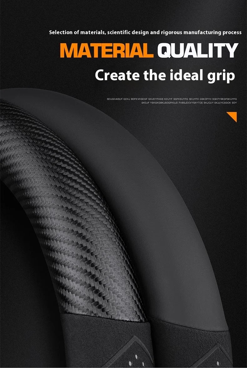 For Chevrolet Cruze Bolt Aveo Spark Onix capti Cavalier Carbon fiber Suede Microfiber Car Steering Wheel Cover Auto Accessories