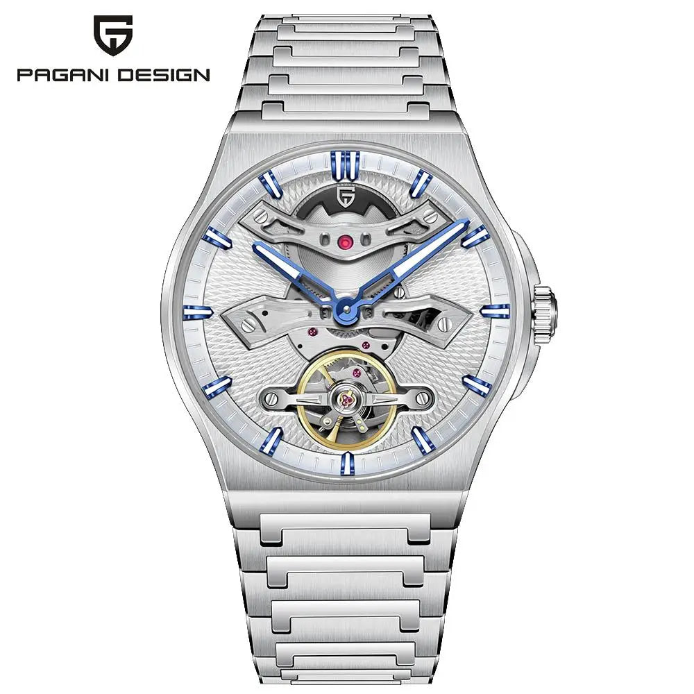 PAGANI DESIGN New 42MM Hollow Tourbillon Luxury Men Mechanical Watch Sapphire Glass Automatic Watches For Men Relojes hombres