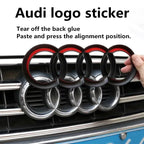 1Pc Audi directly covered front /Rear logo Emblem Refitted four-ring black Badge For Audi A4 A3 A5 A7 Q3 Q5 Q7 Q2 A6 Accessories