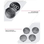 For Audi 4pcs 60mm Car Styling Audi Wheel Center Cap Emblem Hub Covers Badge For Audi B5 B6 B7 B8 B9 D3 Q3 Q5 Q7 TT A1 A3 A4 A5
