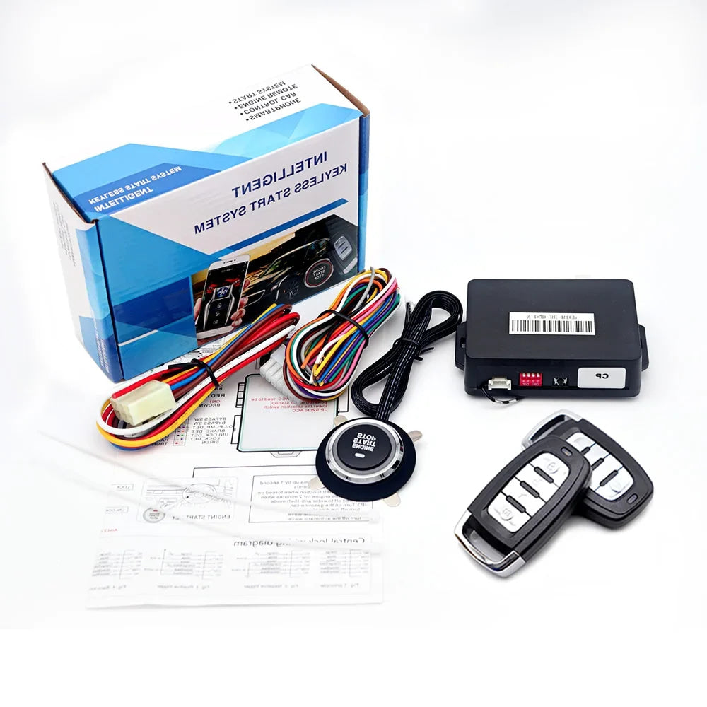 Kirbin Universal Car alarm with auto start Smart key Engine ignition autostart kit Automotive start stop For Toyota/Golf/Passat