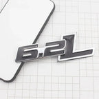 3D Metal 6.2L Logo Car Rear Boot Trunk Emblem Badge Sticker For Ford Raptor F150 Hummer H2 Chevrolet C7 Camaro Dodge Challenger