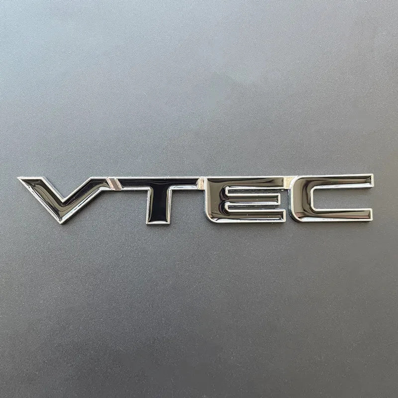 3D Metal Logo VTEC Emblem Letters Car Fender Badge Trunk Decal For Honda Civic Accord CB400 Odyssey CRV VTEC Sticker Accessories