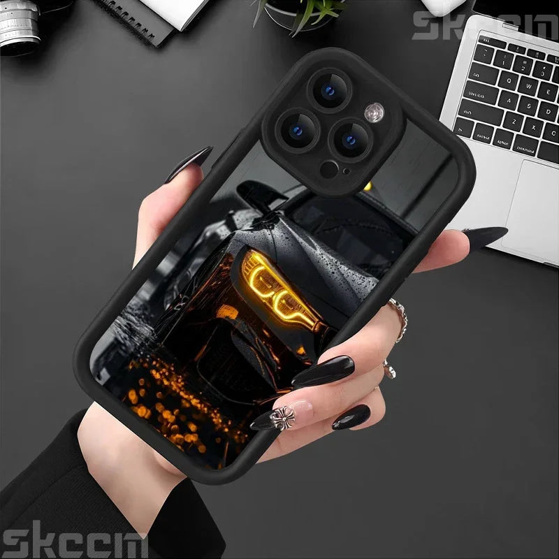 Fashions Car Pattern Silicone Phone Case For iPhone 17 16 Pro Max 15 14 11 12 13 7 8 16 Plus XS X XR Matte Shockproof Soft Cover