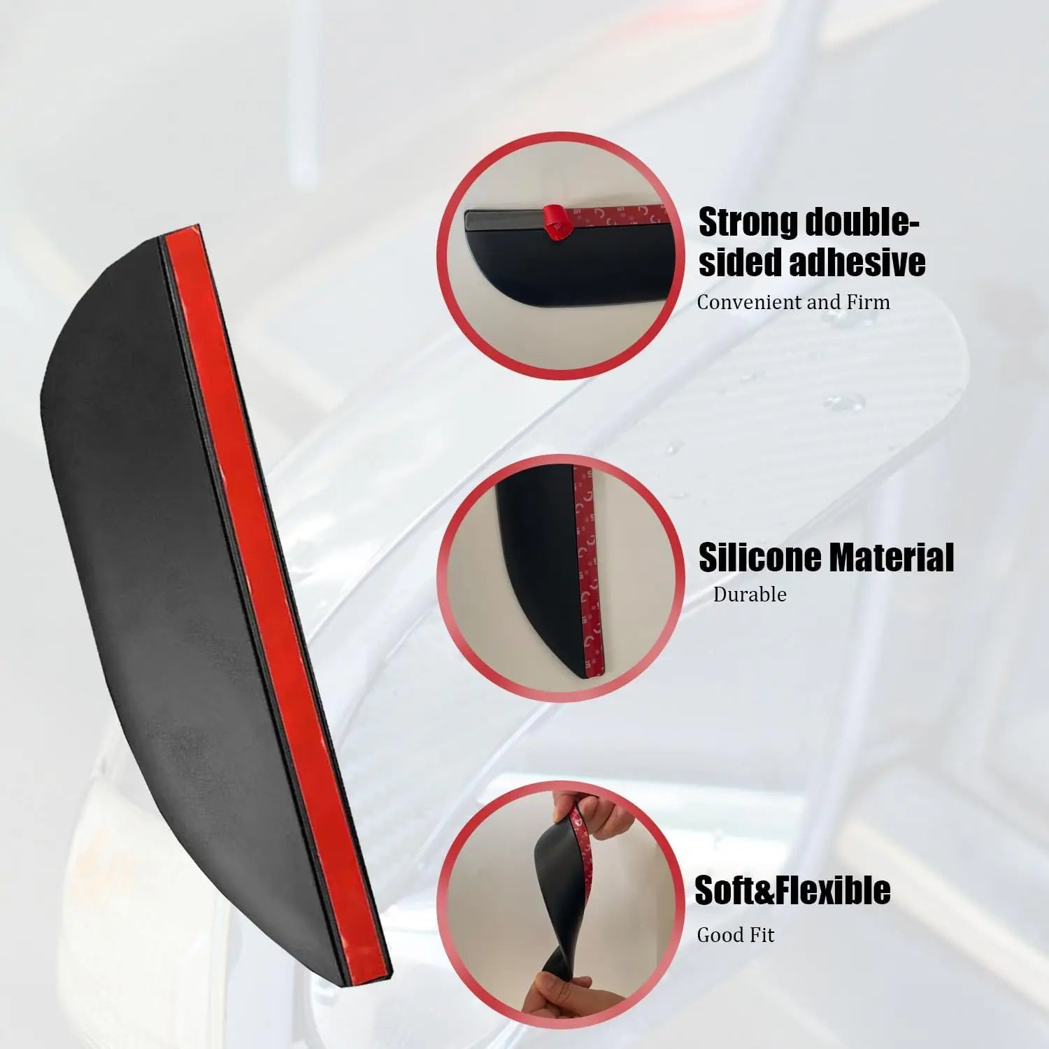 Protector de Lluvia Universal de Fibra de Carbono para Espejo Retrovisor de Coche, 2 Piezas, Cubiertas para Espejos Laterales, Deflectores de Cejas