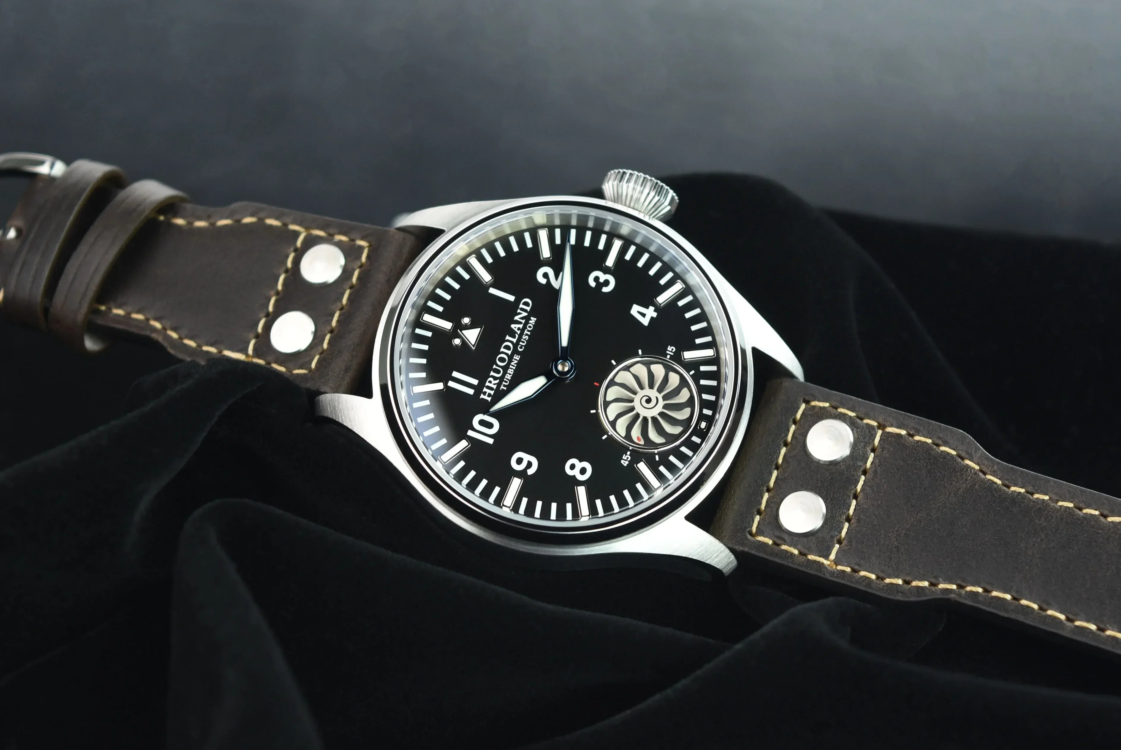HRUODLAND Pilot Watch for Men BGW-9 Luminous Mechanical Wristwatch 316L Stainless Steel Sapphire Glass 10ATM Waterproof F016