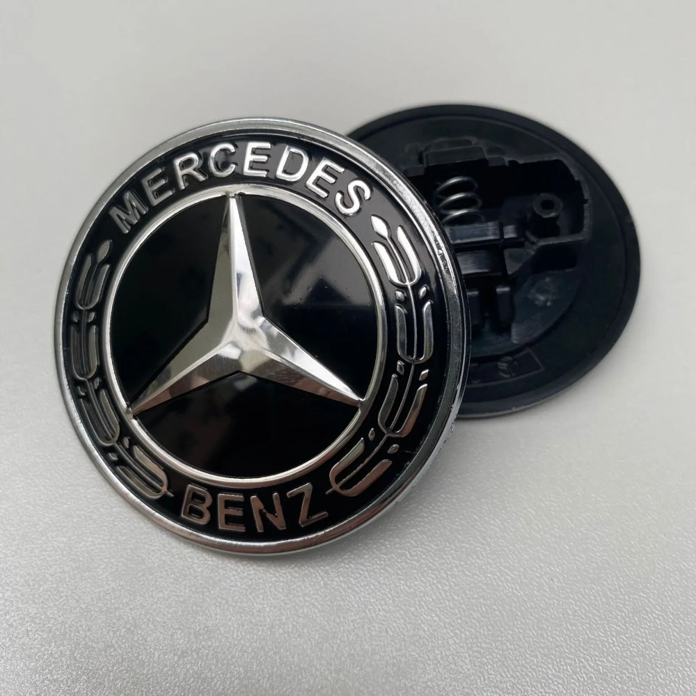 1PC 56mm Car Hood Emblem Badge Bonnet Emblem Cover For Mercedes Benz Brabus AMG W124 W163 W202 W203 W204 W210 W211 W205 Sticker