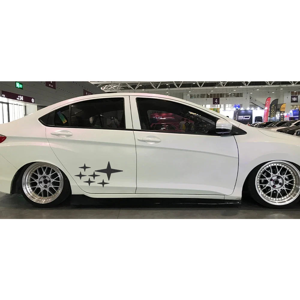 2PCS Car Side Door Creative Stars Stickers Auto Accessories For Subaru Impreza WRX STI GDB GVB VA 2018 2009 2008 2014 2002 2015