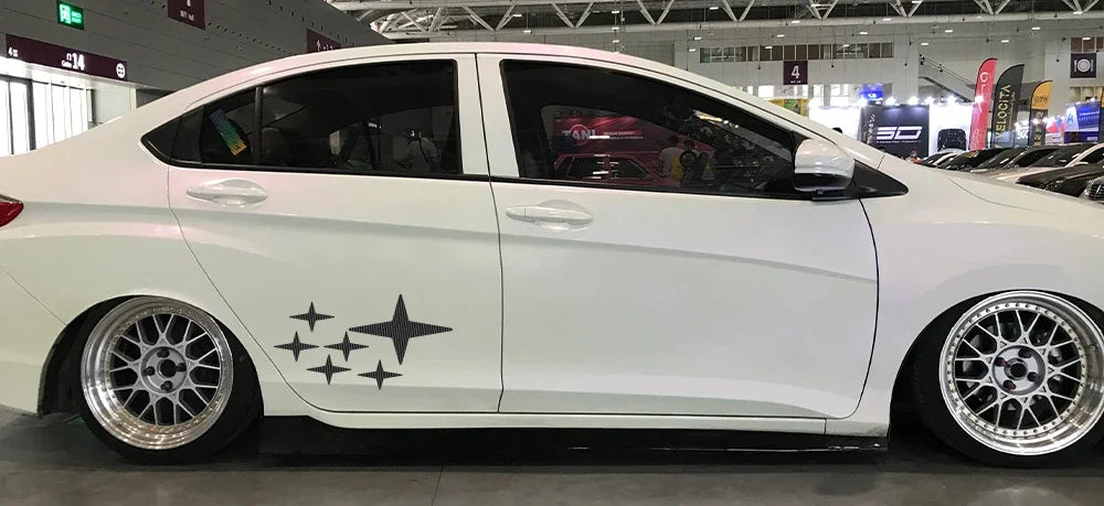 2PCS Car Side Door Creative Stars Stickers Auto Accessories For Subaru Impreza WRX STI GDB GVB VA 2018 2009 2008 2014 2002 2015