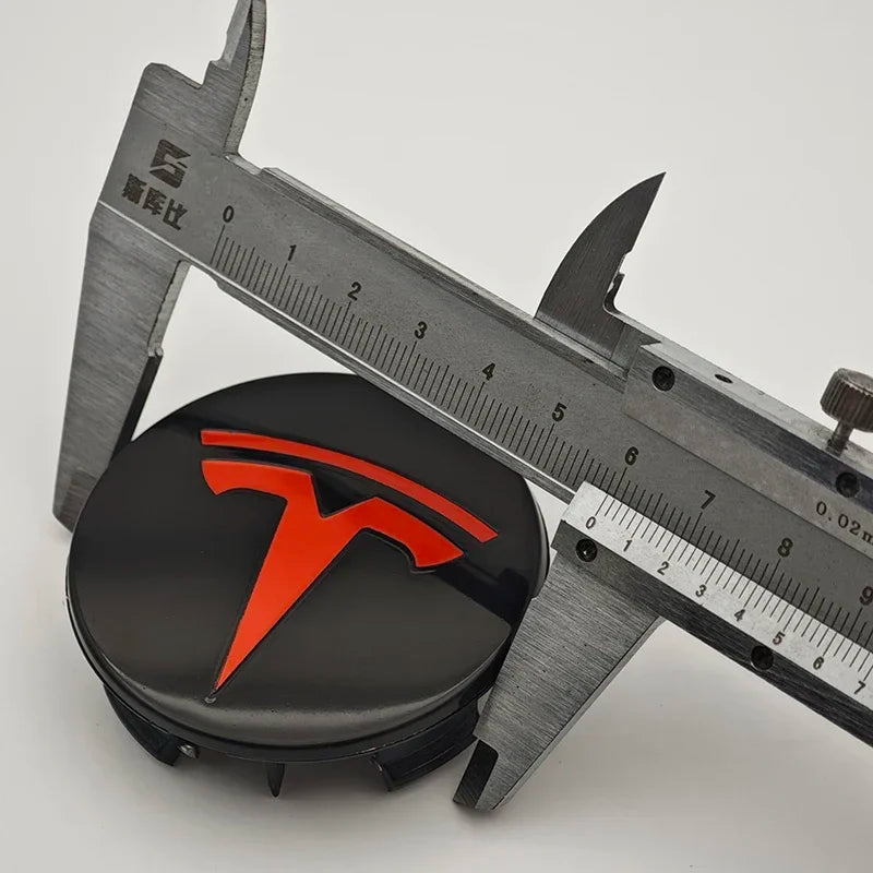 4Pcs 56mm ABS Tesla Wheel Center Hub Cap Emblem Logo Car Rims Cover Hubcap For Tesla Model 3 Y X S Original Badge Accessories