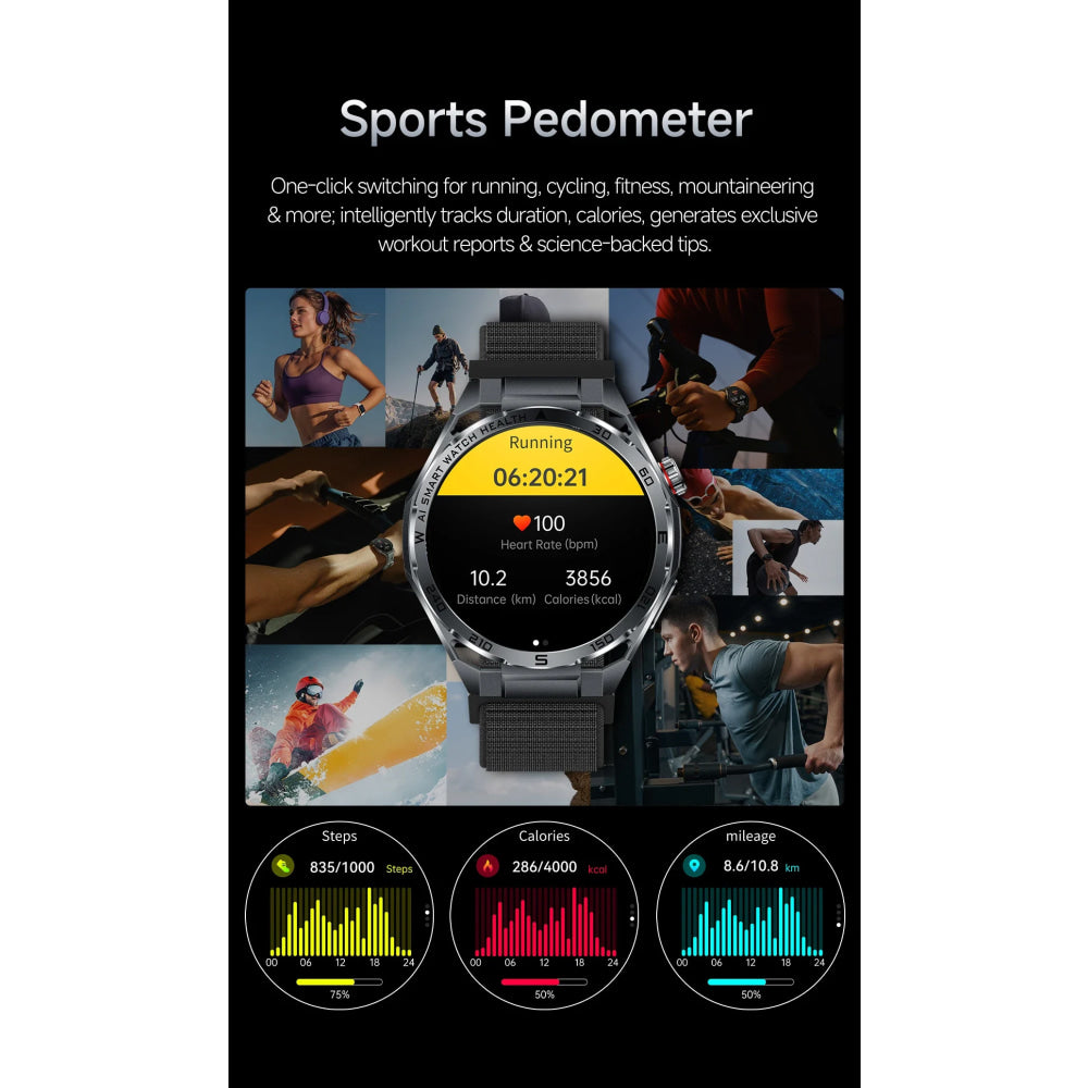2026 New ECG AI Health Smartwatch for Men 1.53"AMOLED BP/Heart Rate Monitor BT Call IP68 Waterproof Smart Watch for Android IOS