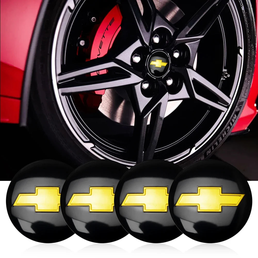 4pc 56mm Car Wheel Center Hub Caps Sticker for Chevrolet Cobalt Captiva Trax Malibu Epica Silverado Trailblazer Corsa Volt Onix