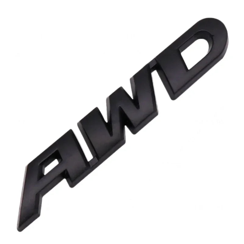 3D Metal Car Letters AWD Logo Emblem Sticker Fender Trunk Badge Accessories For Honda Civic CRV Subaru Mazda Toyota RAV4 Kia