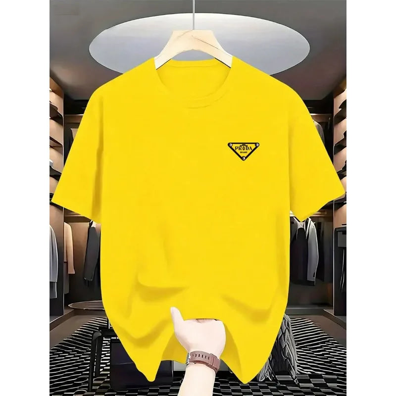 The latest 100% classic printed loose-fitting short-sleeved shirt is a high-quality top suitable for both men and women.