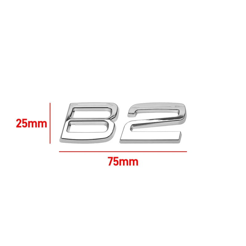 3D ABS Letters Car Rear Trunk Tailgate Side Fender Badge Emblem Sticker for Volvo B2 B3 B4 B5 B6 B7 B8 Auto Accessories