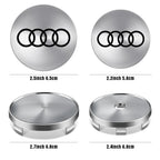4pcs 56/65mm Car Wheel Center Hub Stickers 60/68mm Wheel Center Hub Caps Cover For AUDI A3 A4 A1 Q3 Q4 Q5 Q6 Q7 Q8 TT RS Sline