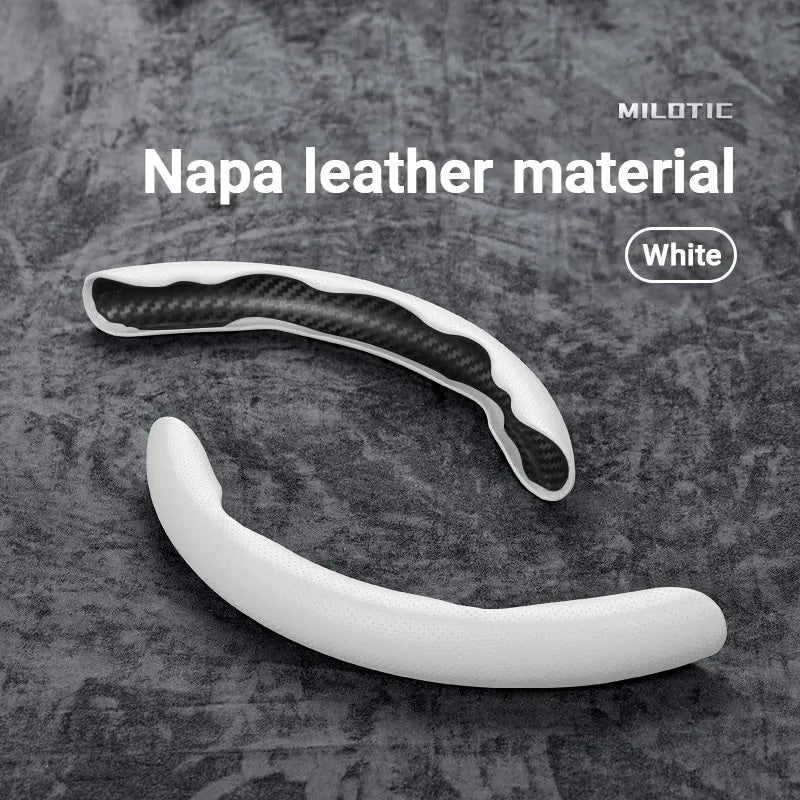 Universal Suede / Nappa Leather Car Steering Wheel Cover 38CM Breathable O/D Shape Protector Non-Slip Auto Interior Accessories