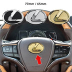 For Lexus ES240 ES250 IS250 LX460 RX270 RX300 RX350 65mm 77mm Metal Steering Wheel Emblem Logo Badge Sticker Decal Accessory
