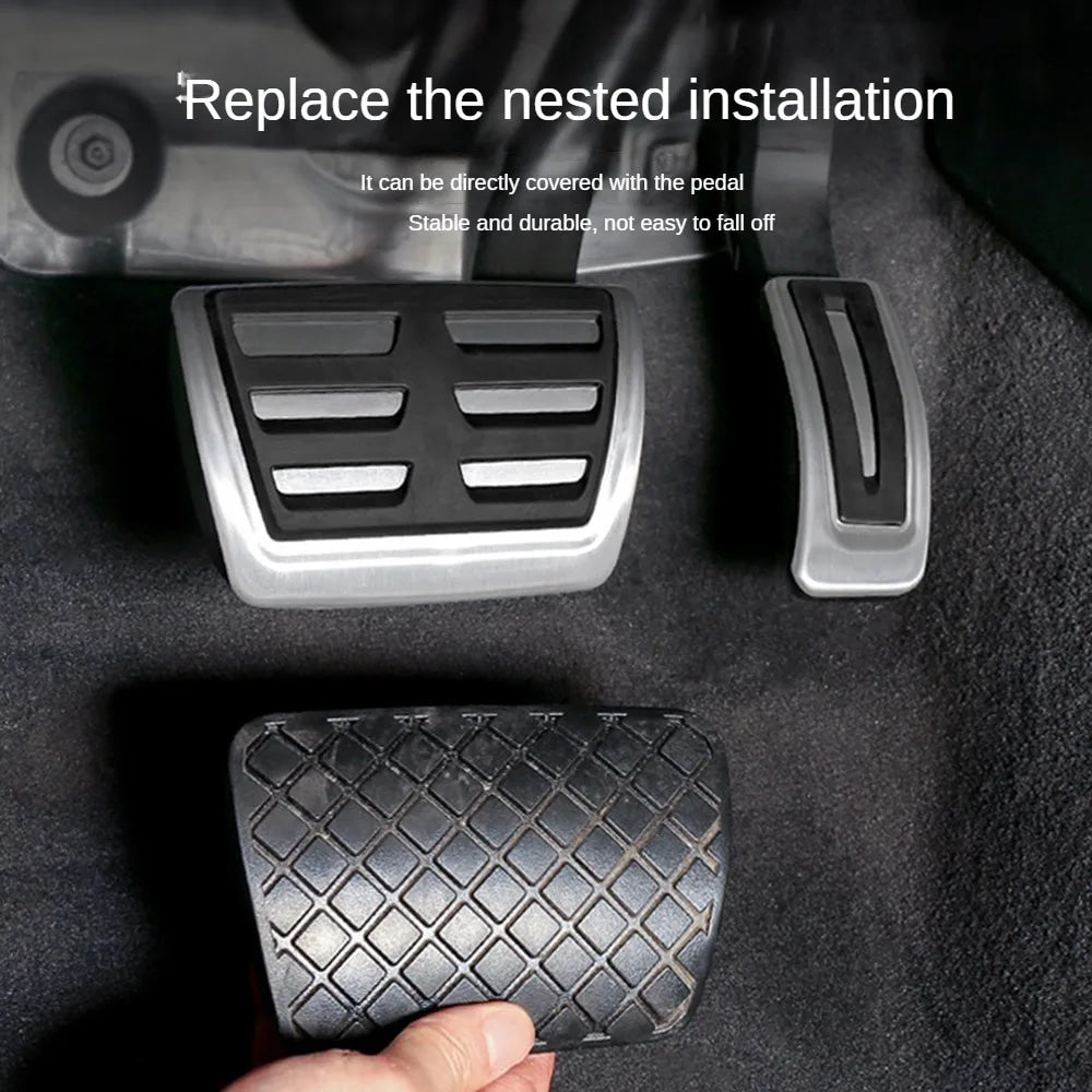 LULECI Car Pedals for Audi AT MT 2009-2024 A4 B8 B9 A6 C7 C8 Q5 High Quality Stainless Steel Accelerator Brake Pedal Cover Pads