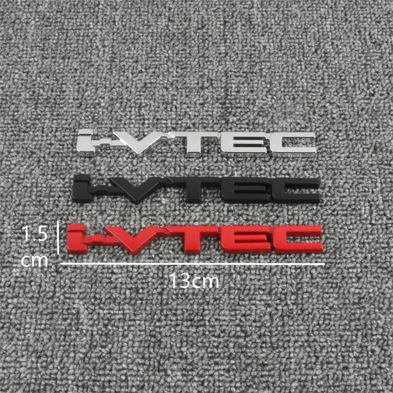 Car Emblem Decals VTEC IVTEC Metal Badge Sticker Accessories For Civic cb400 i-VTEC vfr800 cb750 Accord Odyssey CRV Pilot FIT