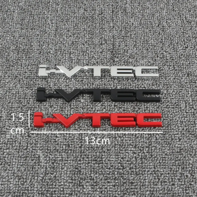 Car Emblem Decals VTEC IVTEC Metal Badge Sticker Accessories For Civic cb400 i-VTEC vfr800 cb750 Accord Odyssey CRV Pilot FIT