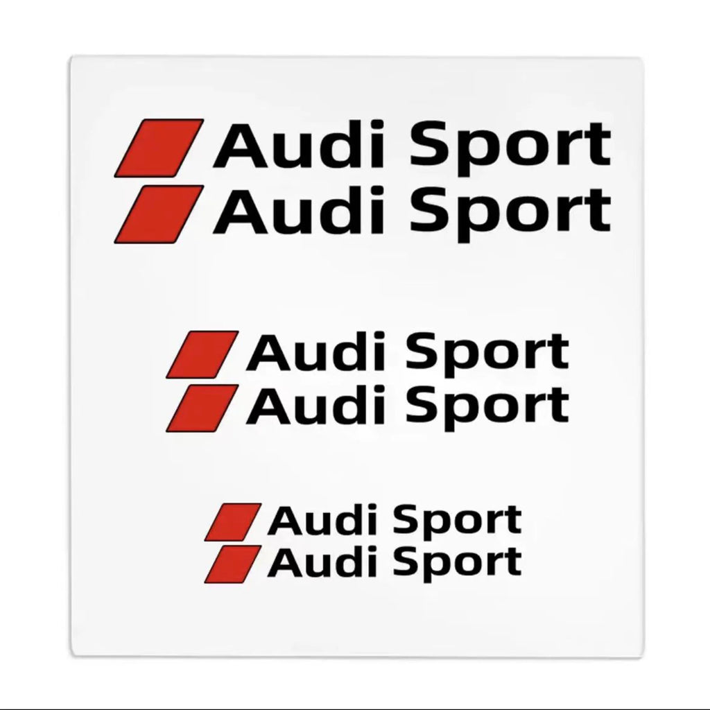 6pcs Car Caliper Sticker for Audi Sport Sline S3 A3 B5 B6 B7 B8 B9 8P 8V 8L A5 A4 C6 C5 A1 A6 A7 A8 Auto Logo Tire Brake Decals