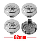 56/62mm Car Wheel Hub Center Caps 4PCS For Toyota Yaris Prius Rav4 Land Cruiser Highlander TRD Corolla C-HR Aygo Mod Parts