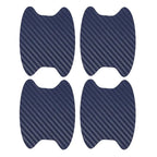 4 unids/set de molduras de estilo de coche, pegatina para puerta de coche, cubierta resistente a arañazos de fibra de carbono, piezas de película de protección de manija automática