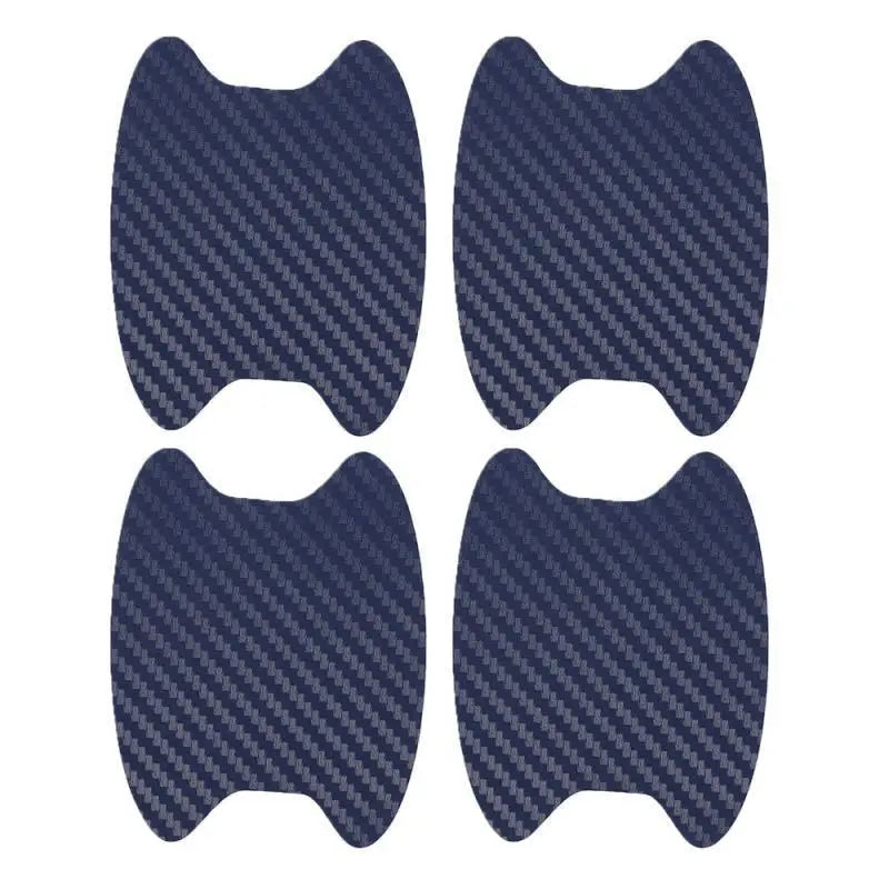 4 unids/set de molduras de estilo de coche, pegatina para puerta de coche, cubierta resistente a arañazos de fibra de carbono, piezas de película de protección de manija automática
