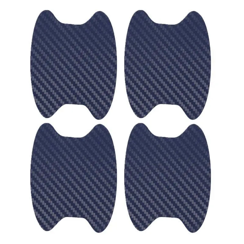 4 unids/set de molduras de estilo de coche, pegatina para puerta de coche, cubierta resistente a arañazos de fibra de carbono, piezas de película de protección de manija automática